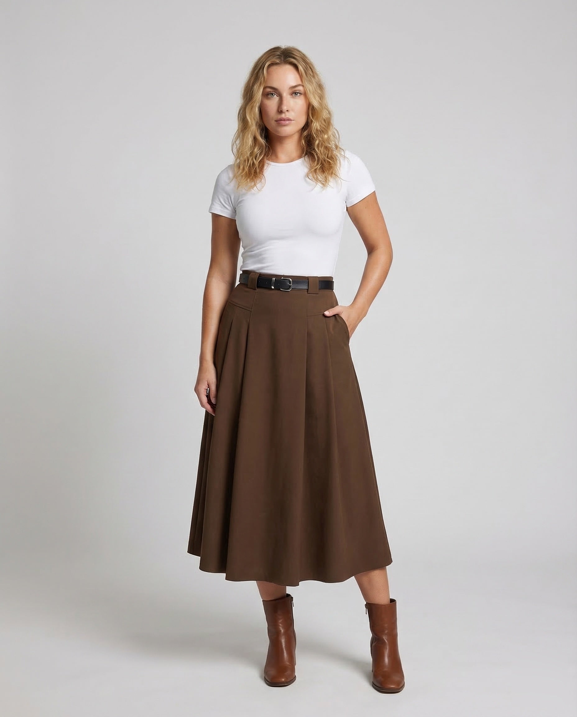 Damen High Waist Keilrock - Norvielle