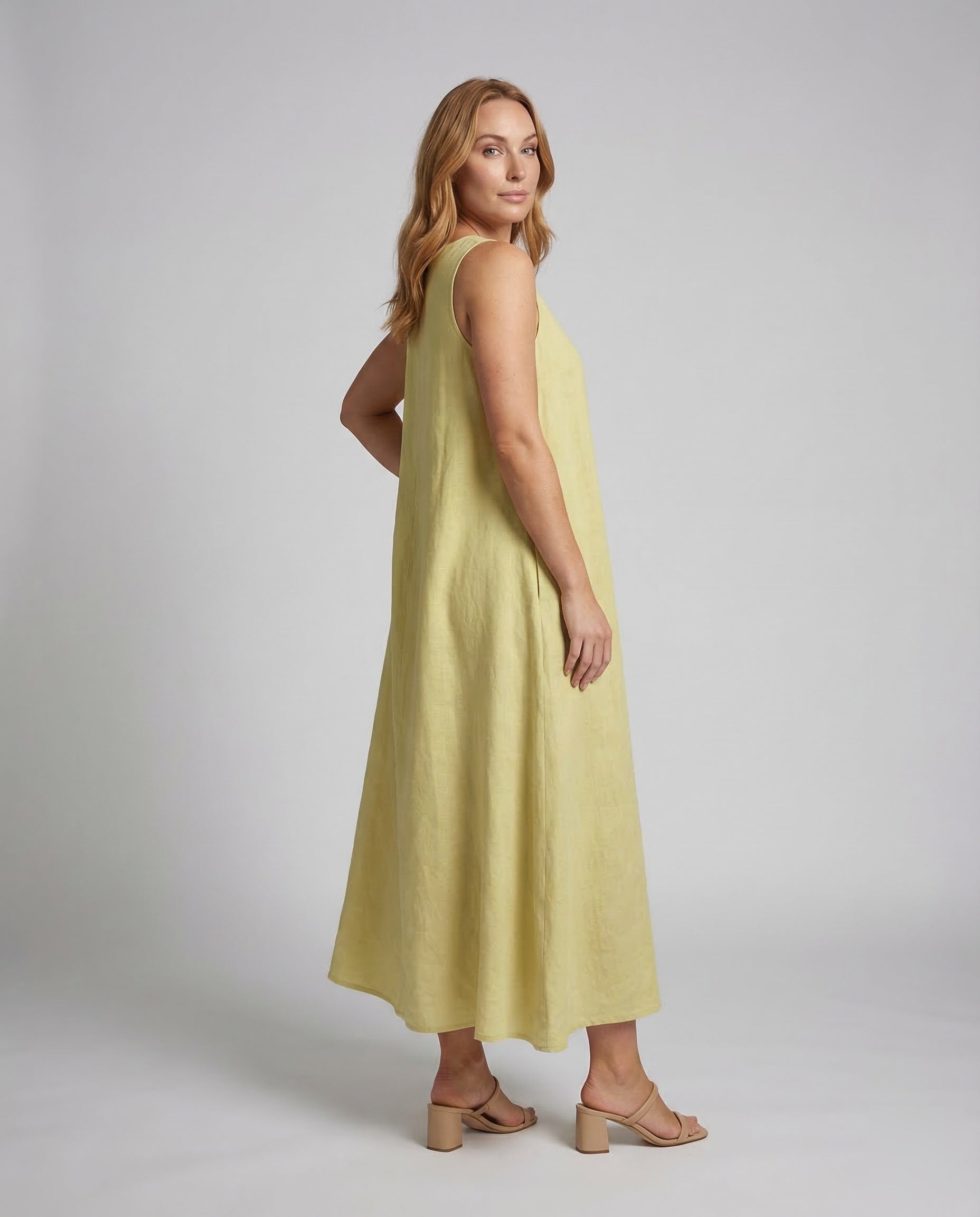 Damen Leinenkleid A-Linie - Norvielle