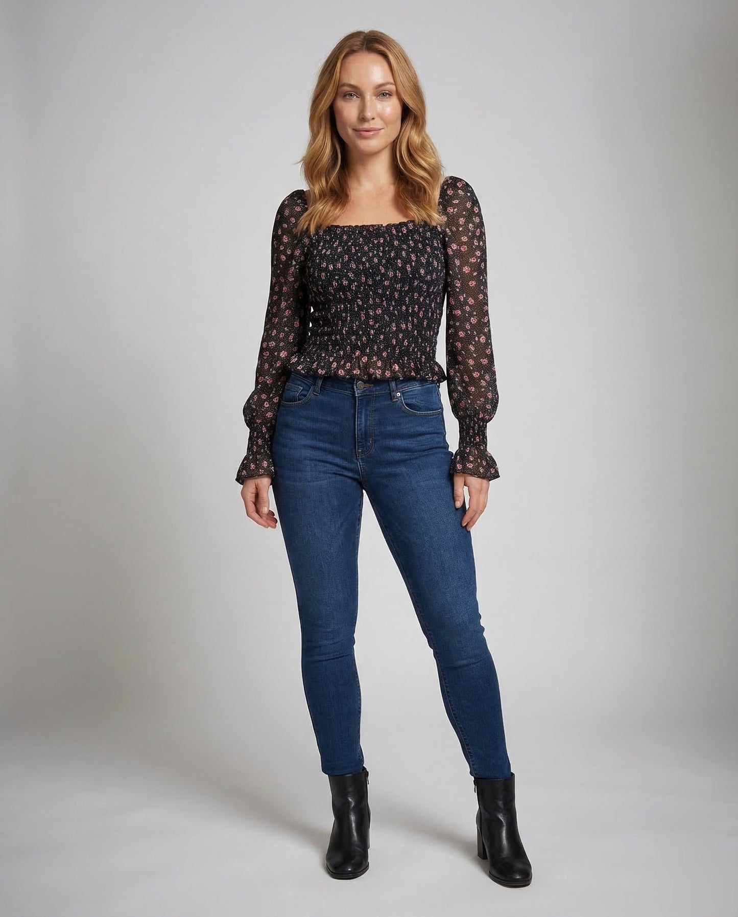 Damen Crop mit Puffärmeln - Norvielle