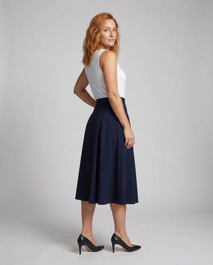 Damen Midirock mit Kellerfalten - Norvielle