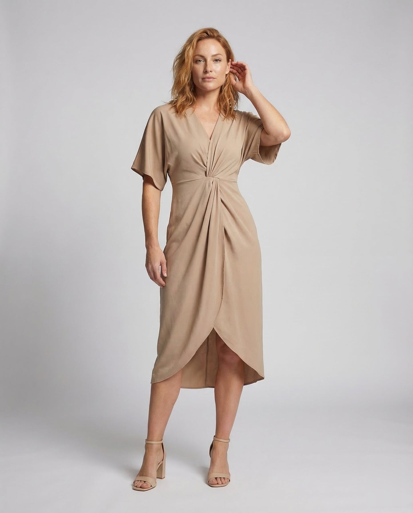 Damen Kimono Wickelkleid Midi - Norvielle