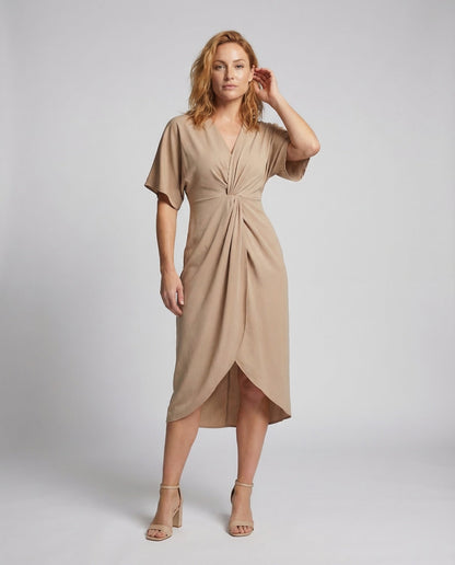 Damen Kimono Wickelkleid Midi - Norvielle
