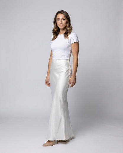 Damen Satin Unterrock Lang - Norvielle