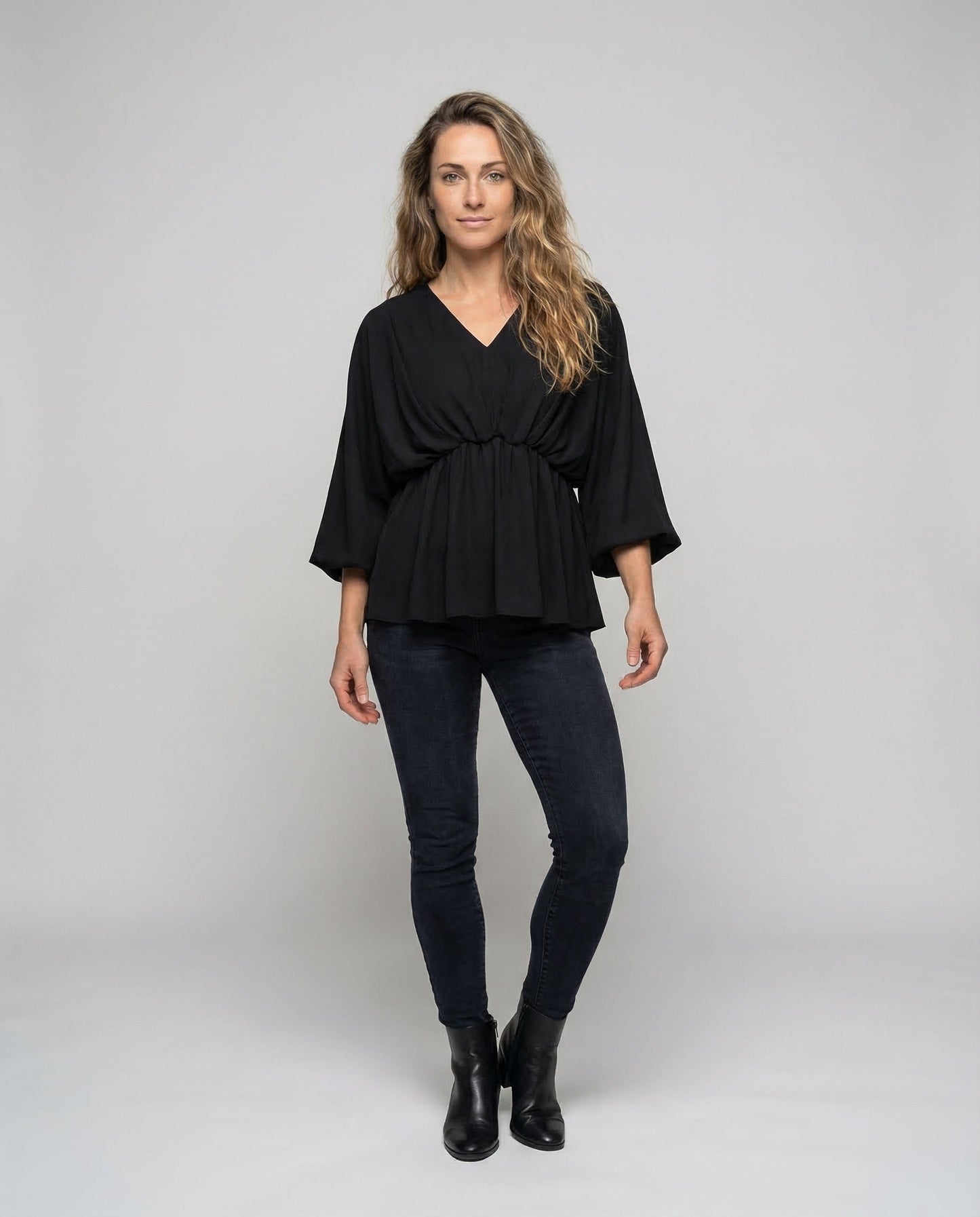 Damen Tunika Bluse Fledermausärmel - Norvielle