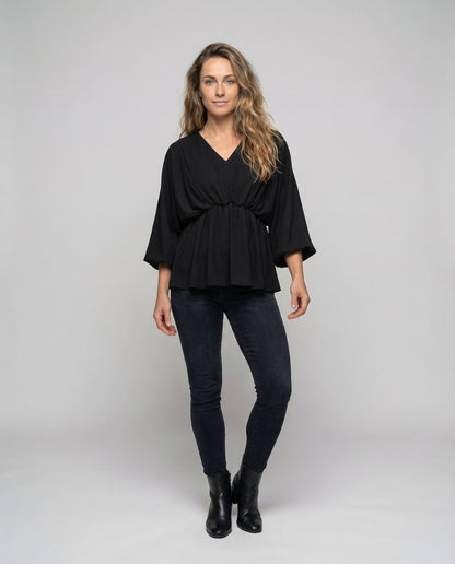Damen Tunika Bluse Fledermausärmel - Norvielle