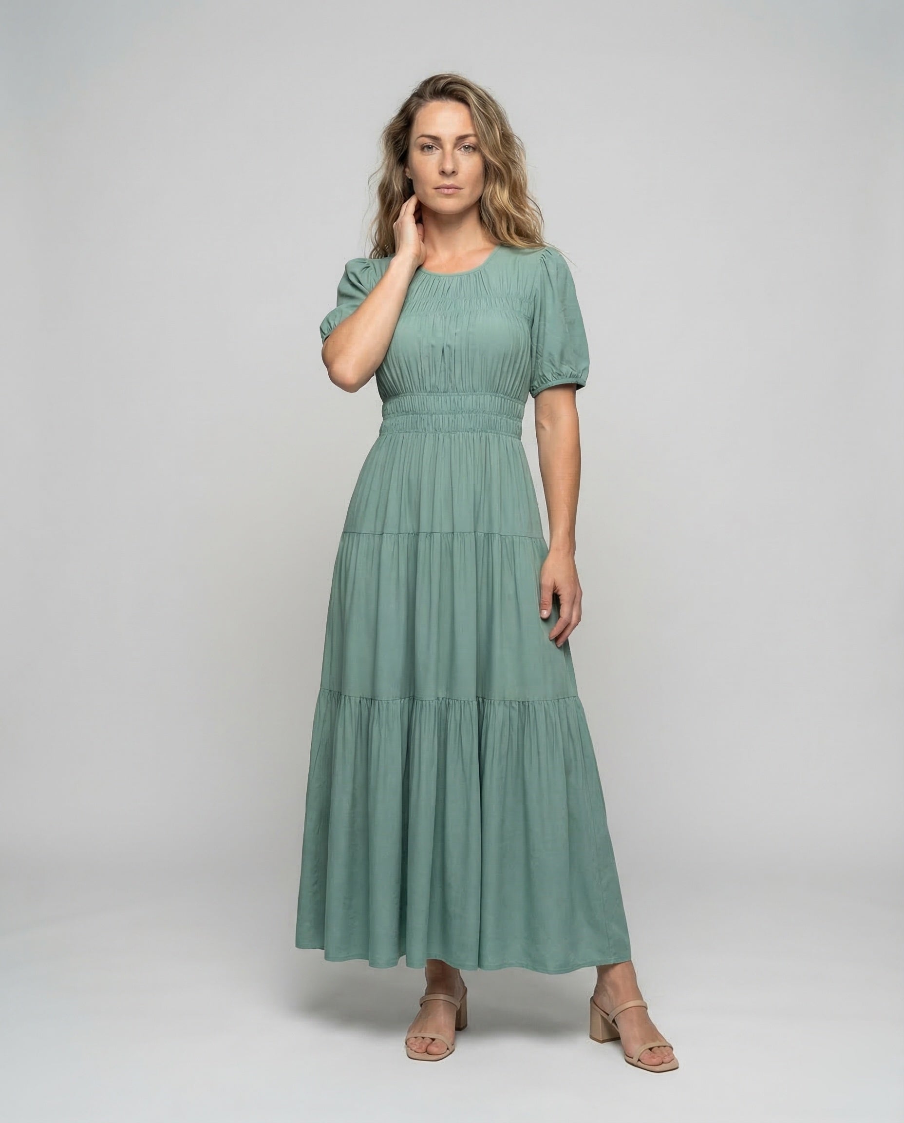 Damen Maxikleid Ethno-Print - Norvielle