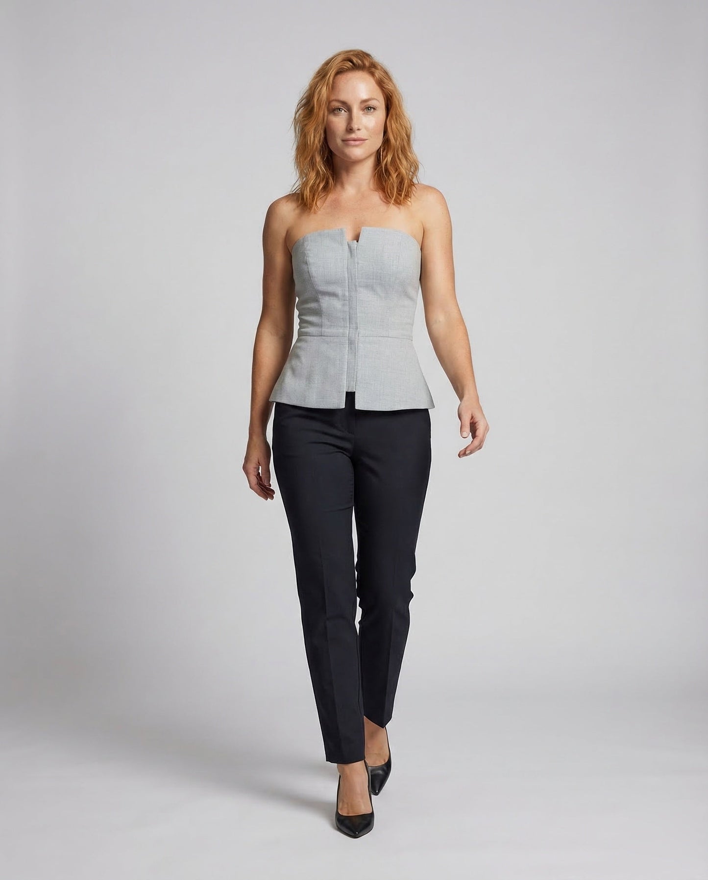 Damen Trägerloses Peplum- - Norvielle