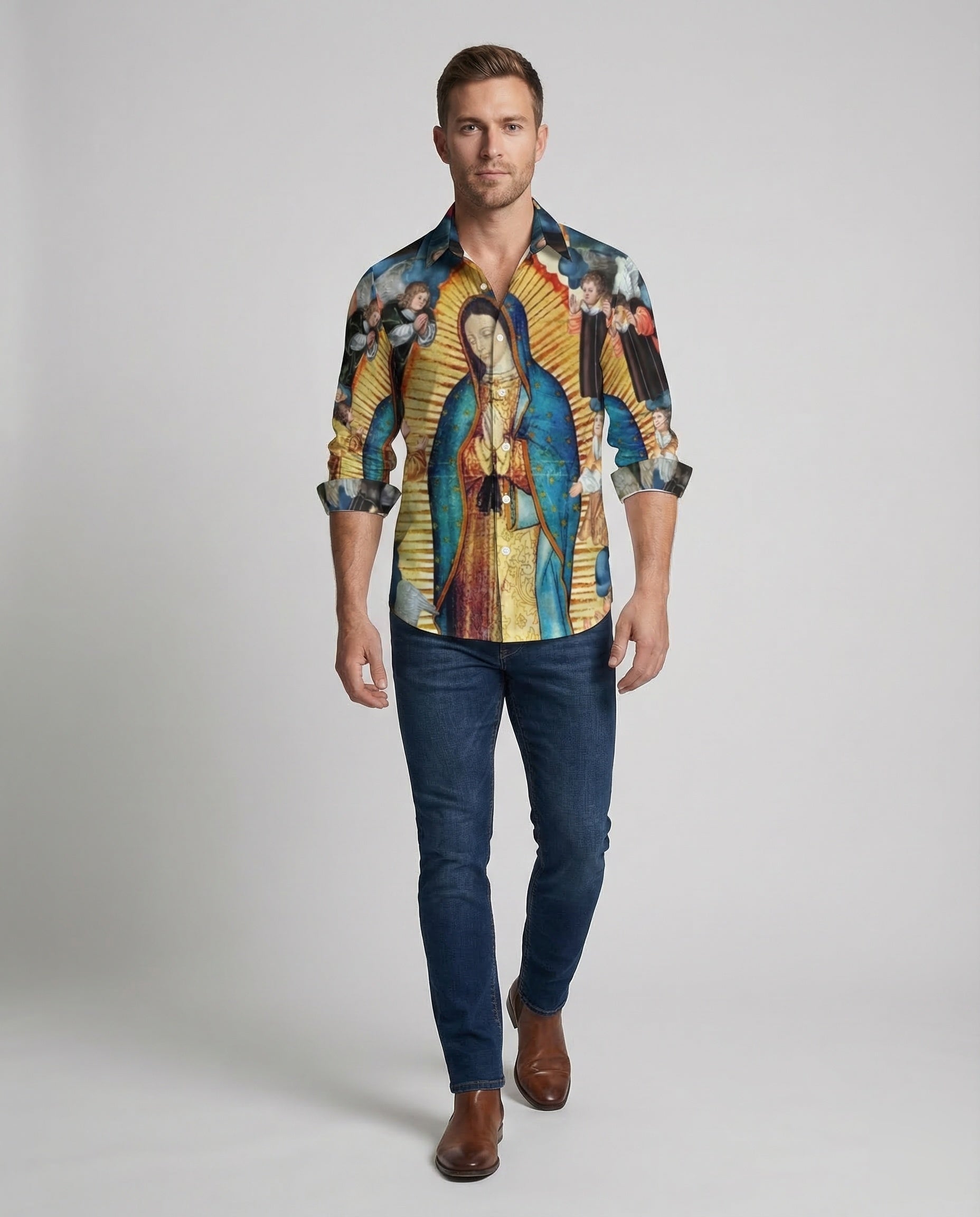 Herren Hemd mit Print-Motiv - Norvielle