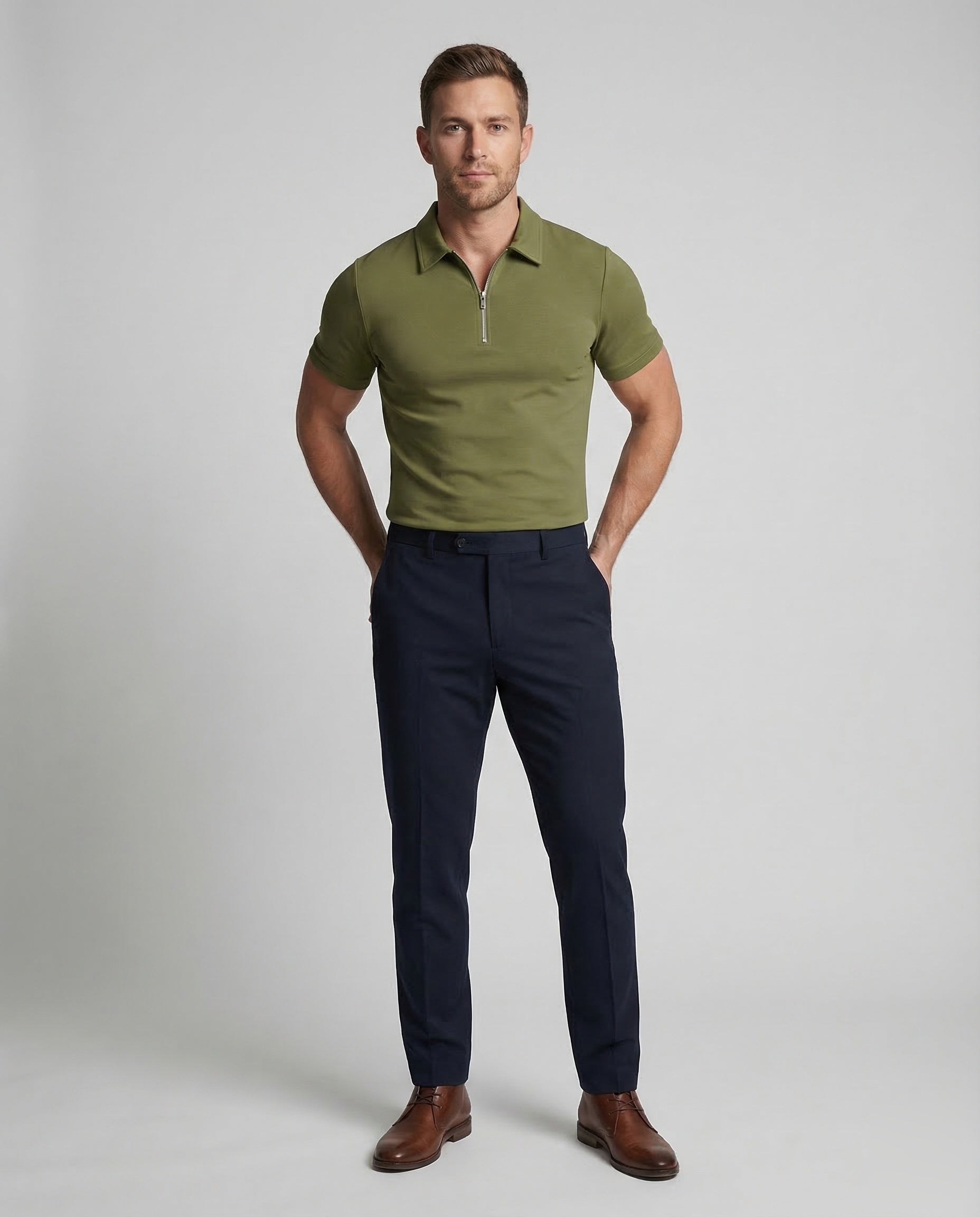 Herren Poloshirt Mit Reißverschluss - Norvielle
