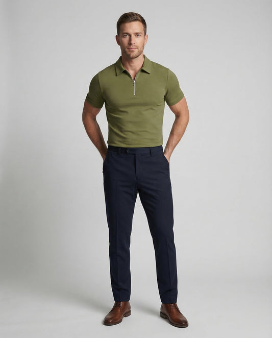 Herren Poloshirt Mit Reißverschluss - Norvielle