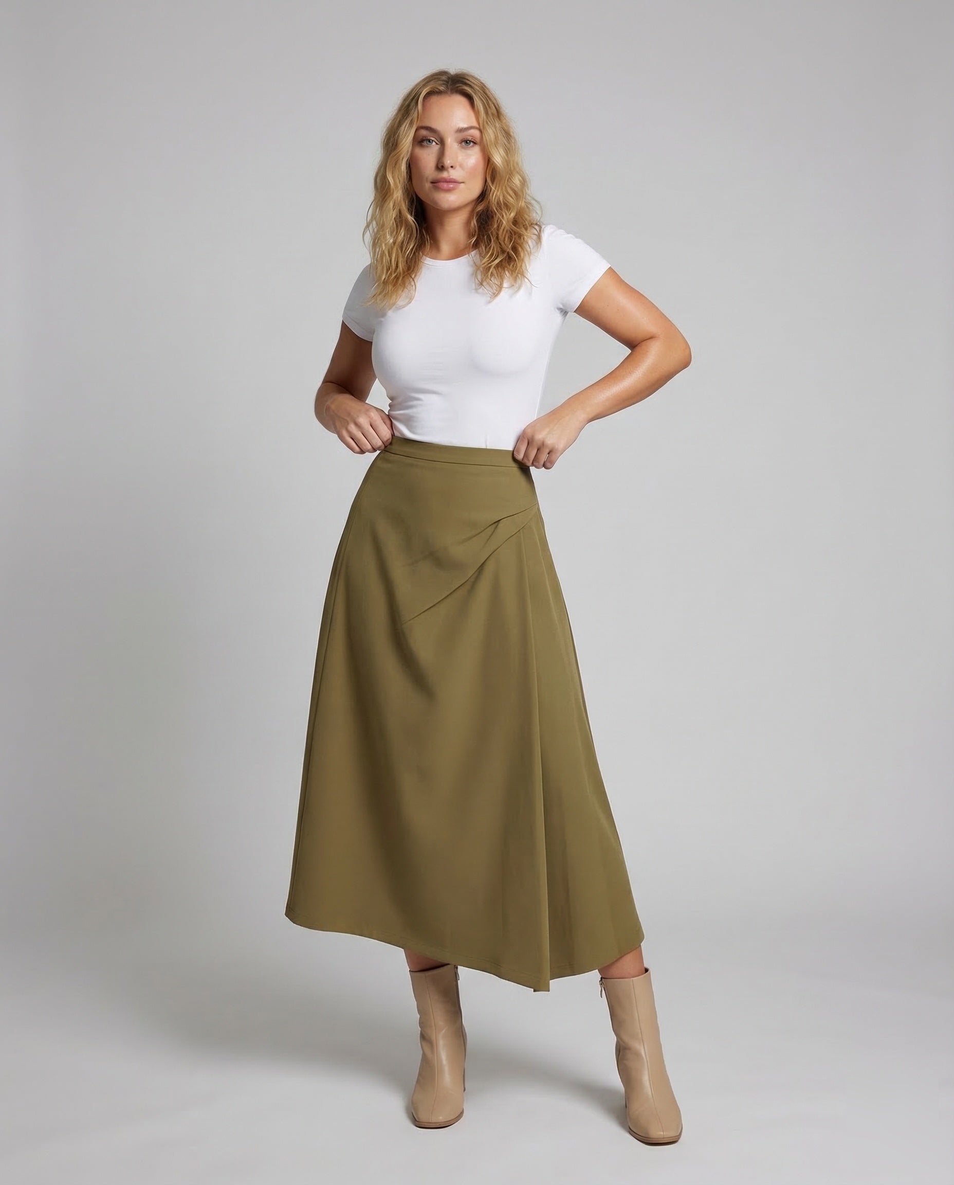 Damen Asymmetrischer Maxirock - Norvielle