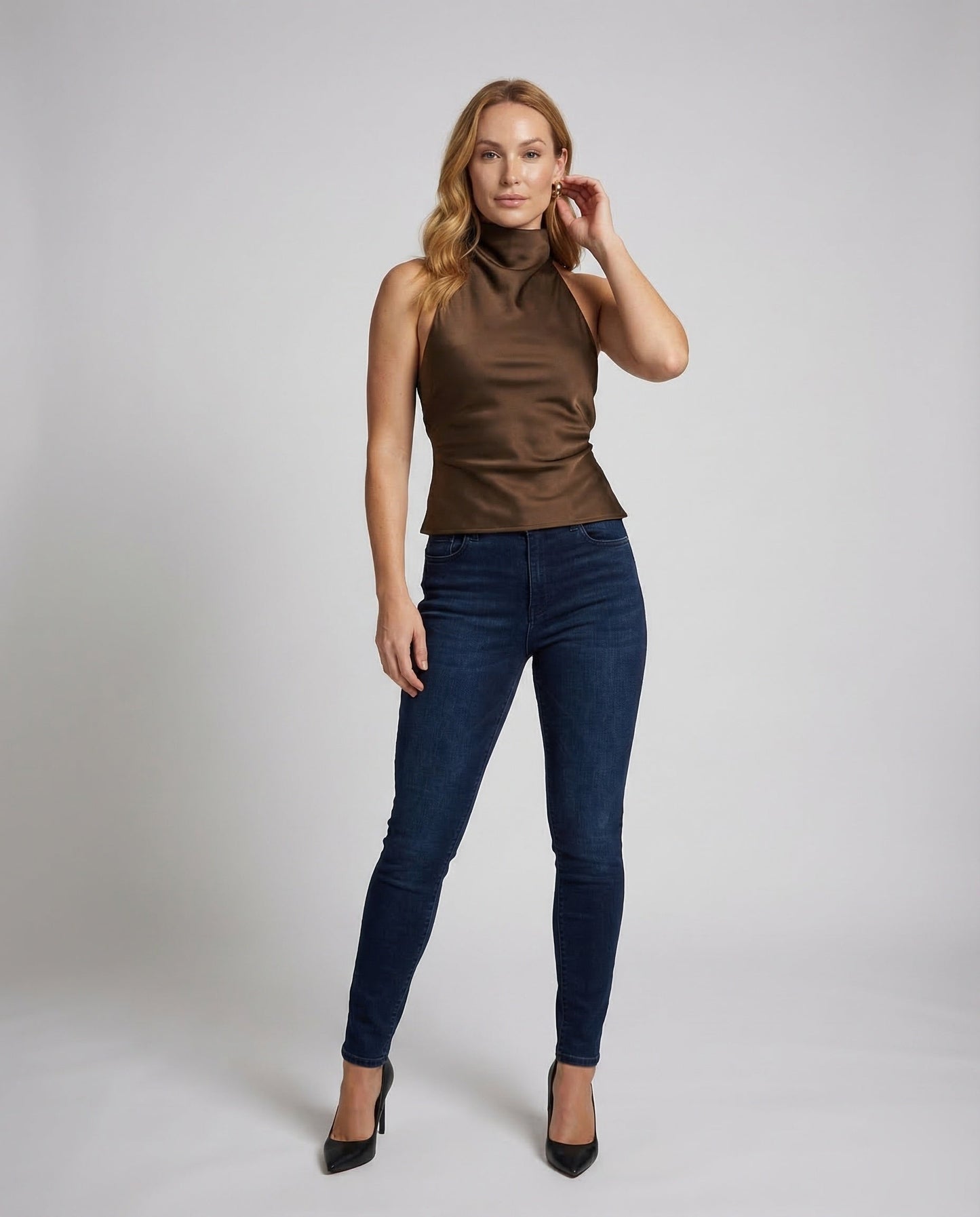 Damen Halterneck- Drapiert - Norvielle