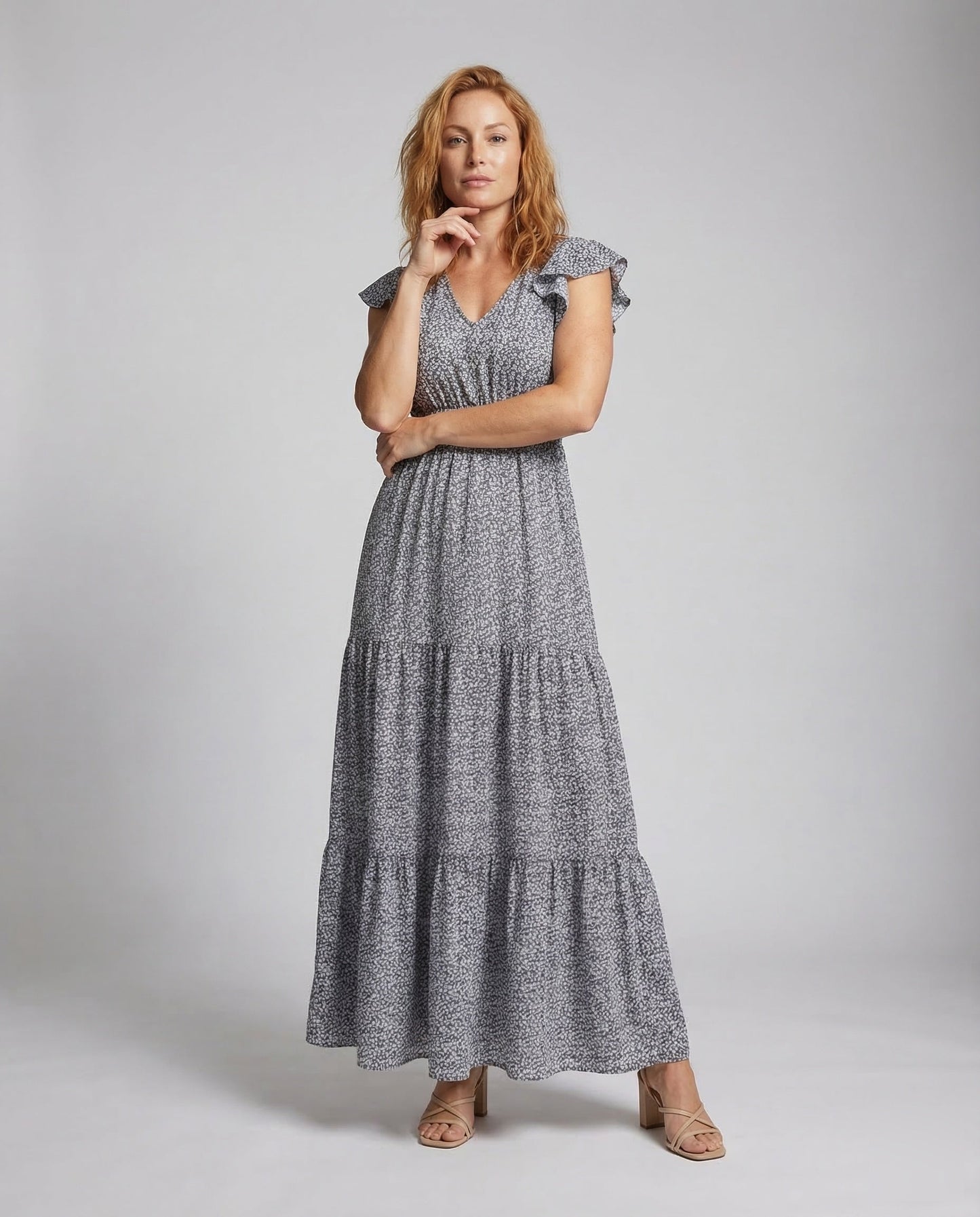 Damen Maxikleid Boho Volant - Norvielle