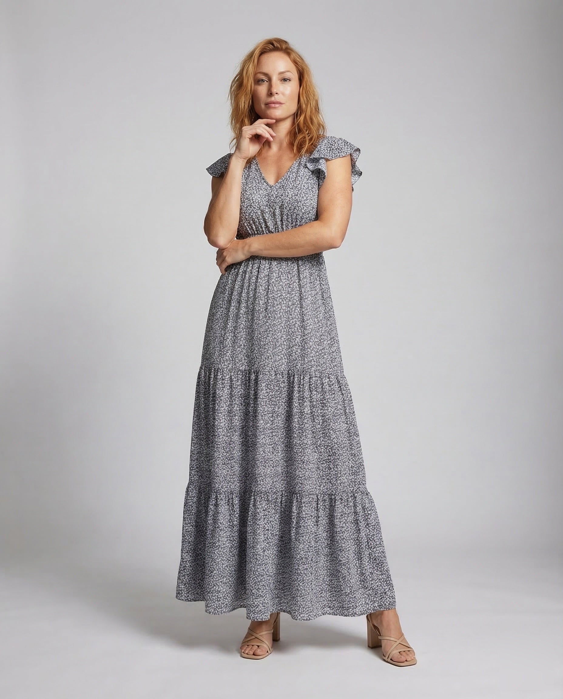 Damen Maxikleid Boho Volant - Norvielle