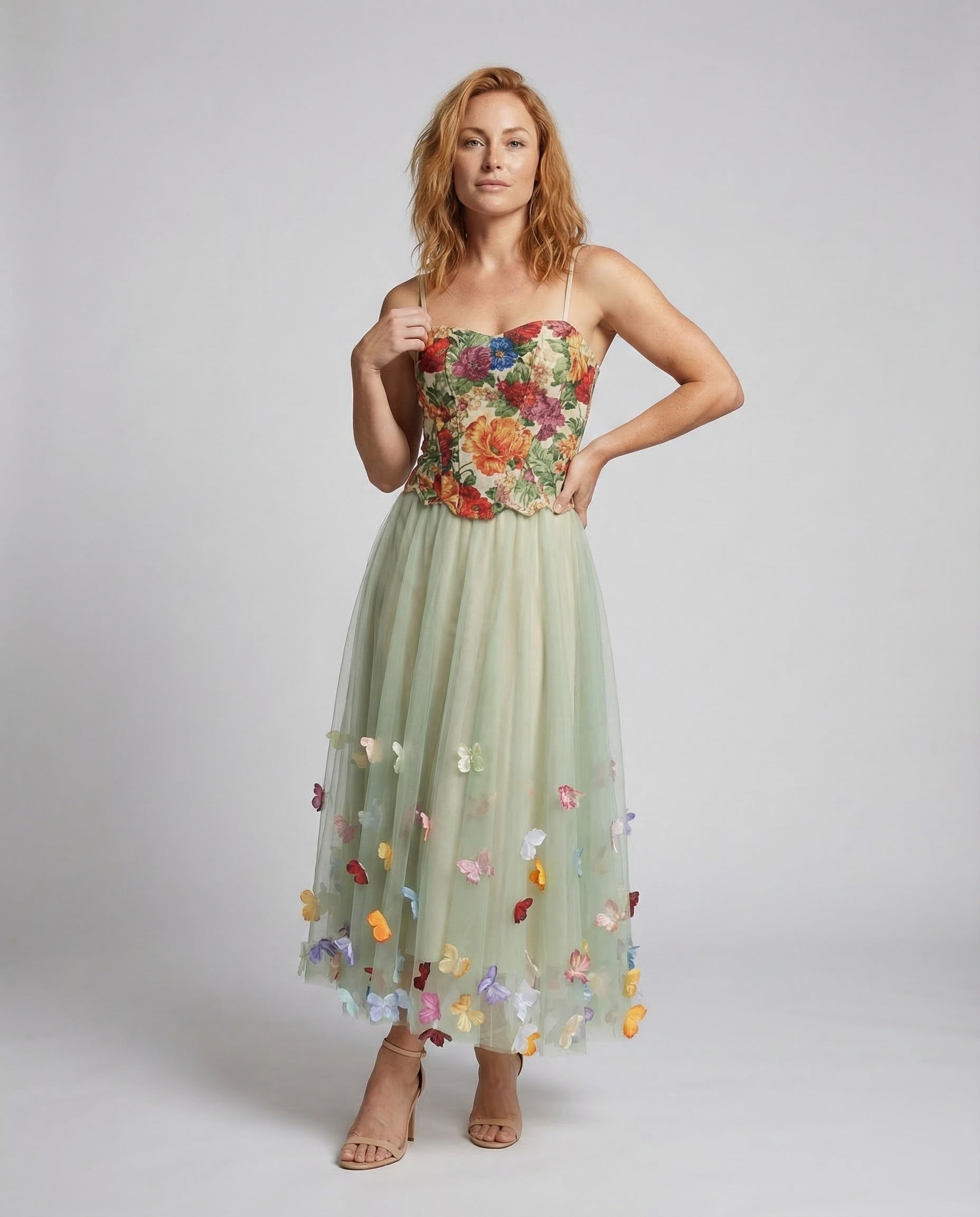 Damen Corsettkleid Jacquard - Norvielle