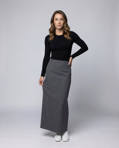 Damen Maxirock Mit Schlitz Elegant - Norvielle