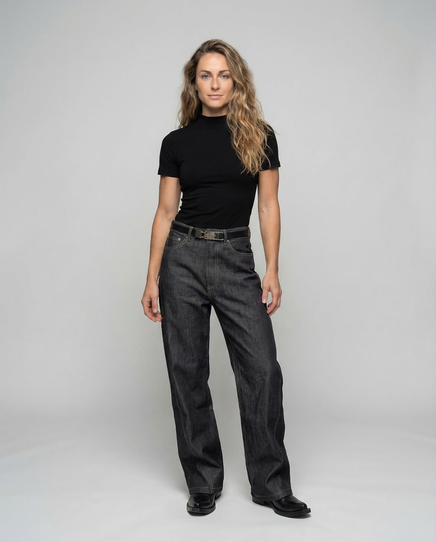 Damen Jeans Weite Stickerei Blau - Norvielle