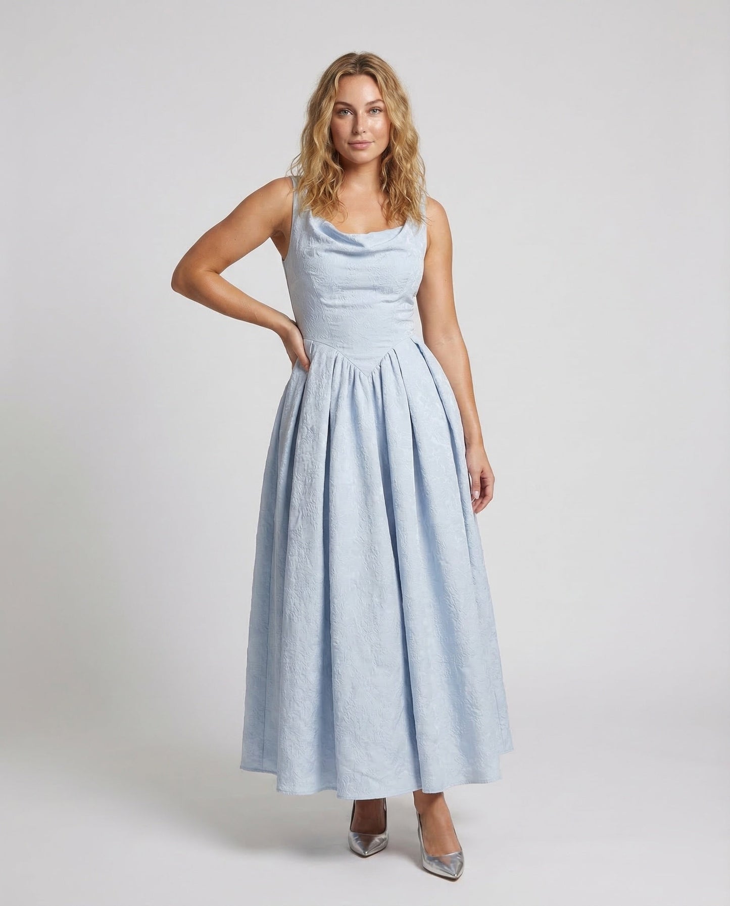 Damen Abendkleid aus Jacquard mit Korsage - Norvielle