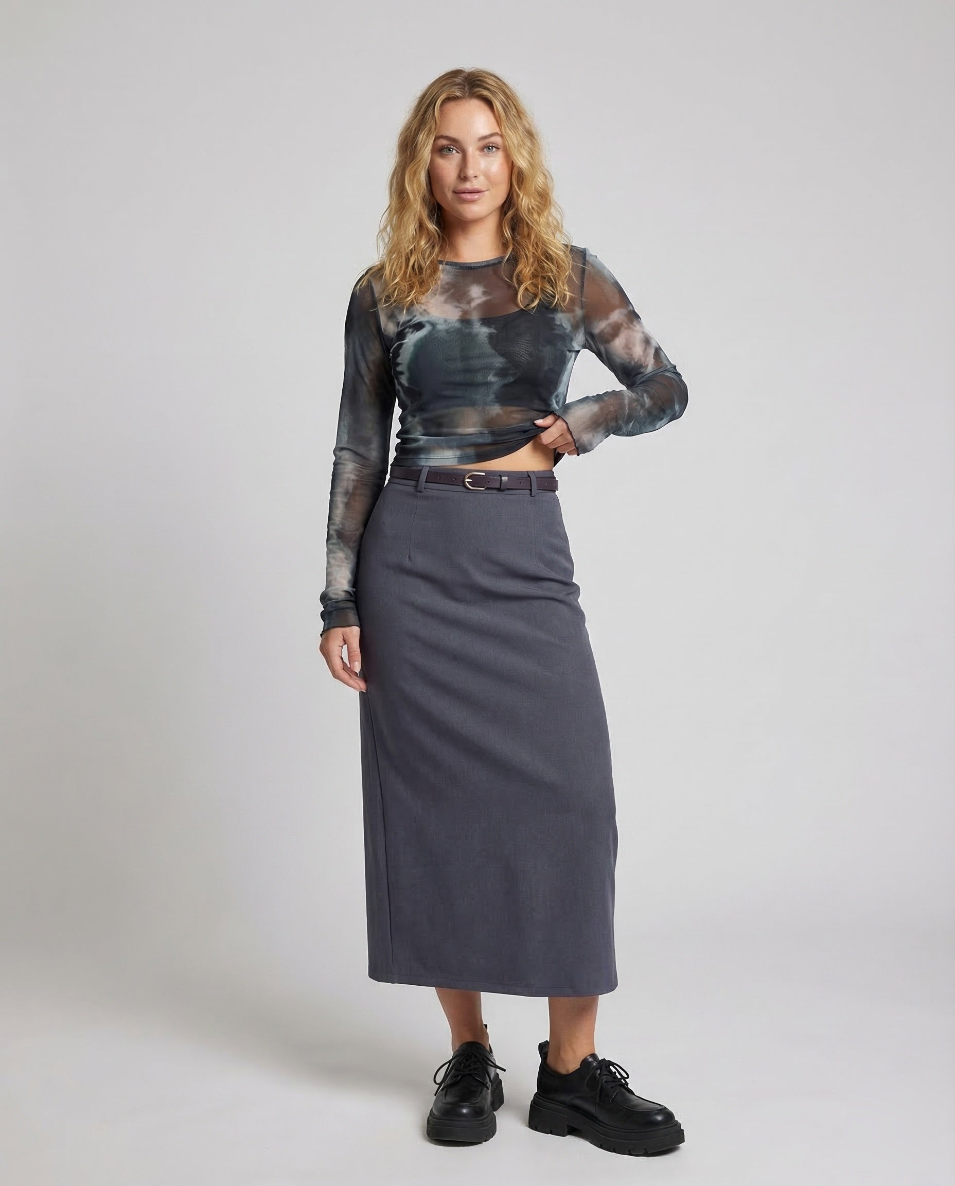 Damen Twill-Rock Lang - Norvielle