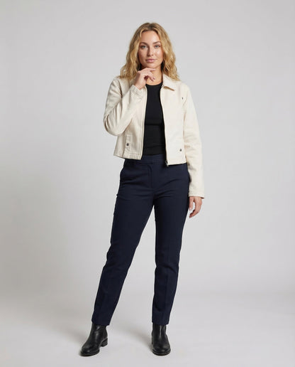 Damen Kurzjacke Canvas Schwarz - Norvielle