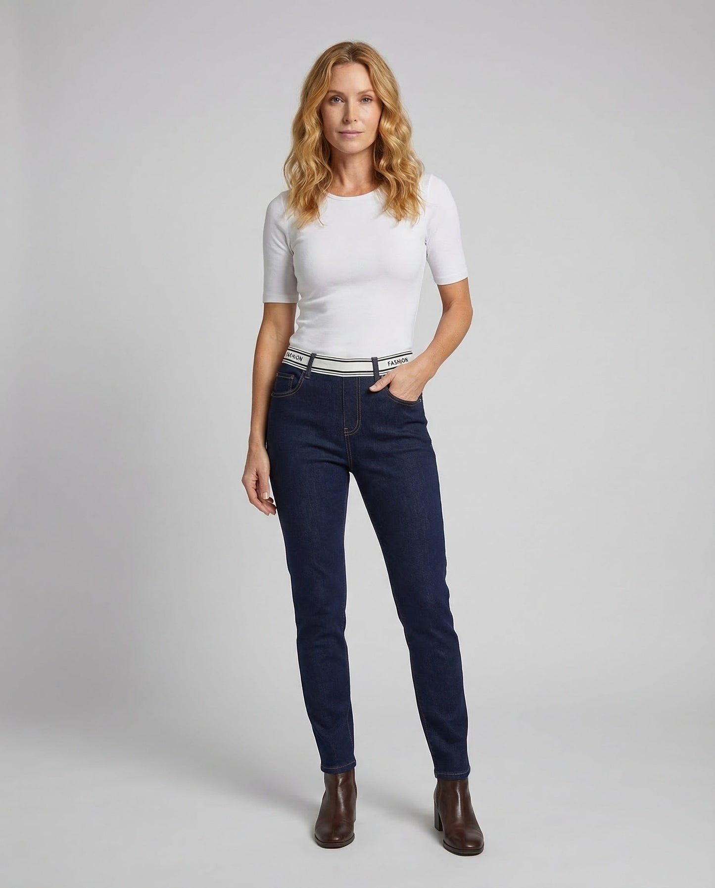 Damen Slimfit Jeans Hochtaillierung - Norvielle
