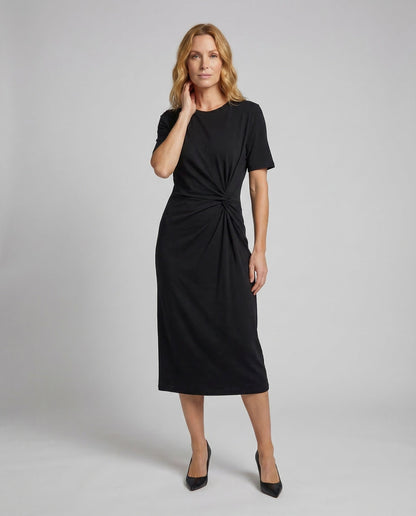 Damen Midikleid aus Jersey mit Drapierung - Norvielle