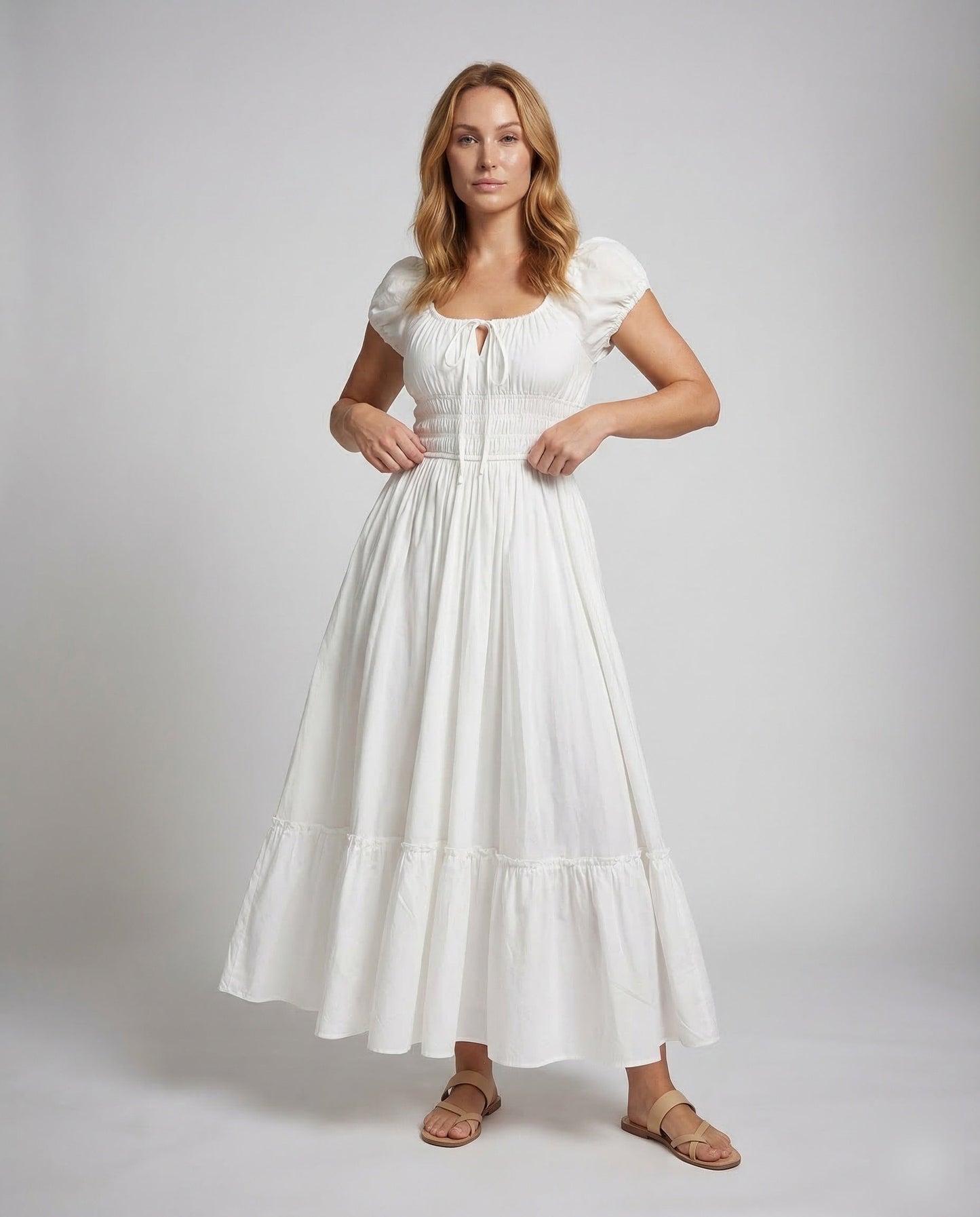 Damen Maxikleid Boho Volant - Norvielle