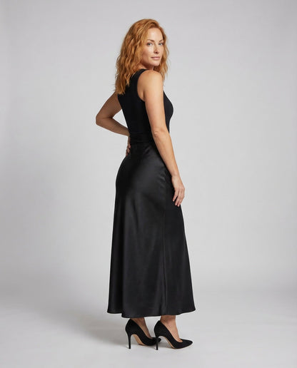 Damen Satin Maxi-Rock - Norvielle