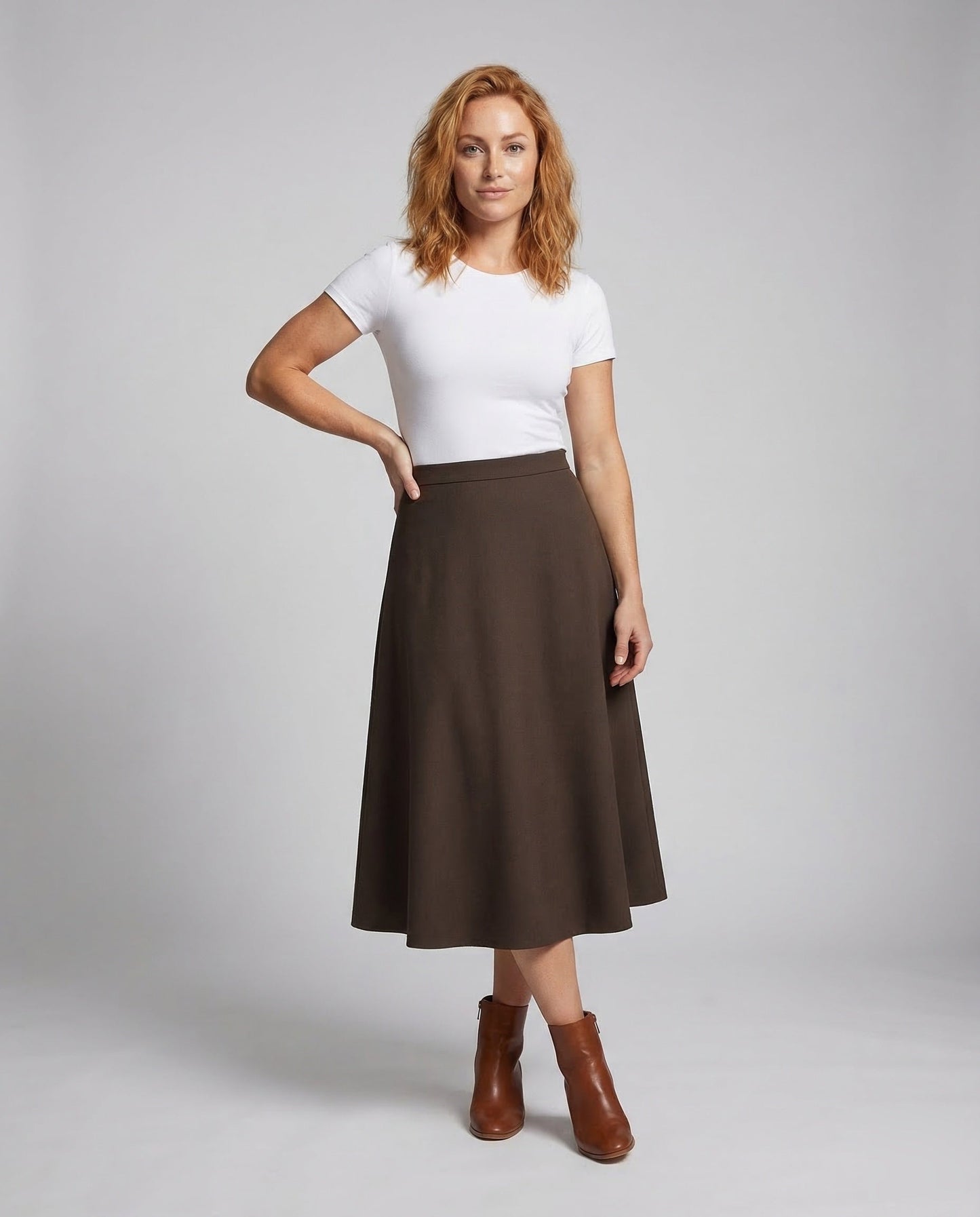 Damen Midirock A-Linie Elegant - Norvielle