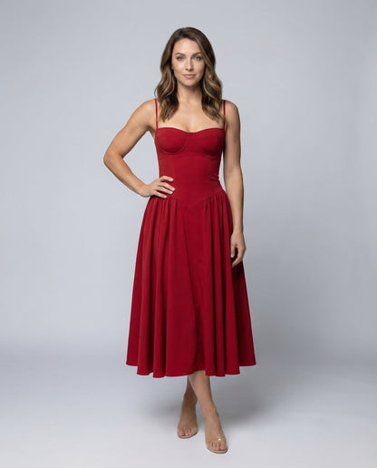 Damen Midikleid Corsage - Norvielle