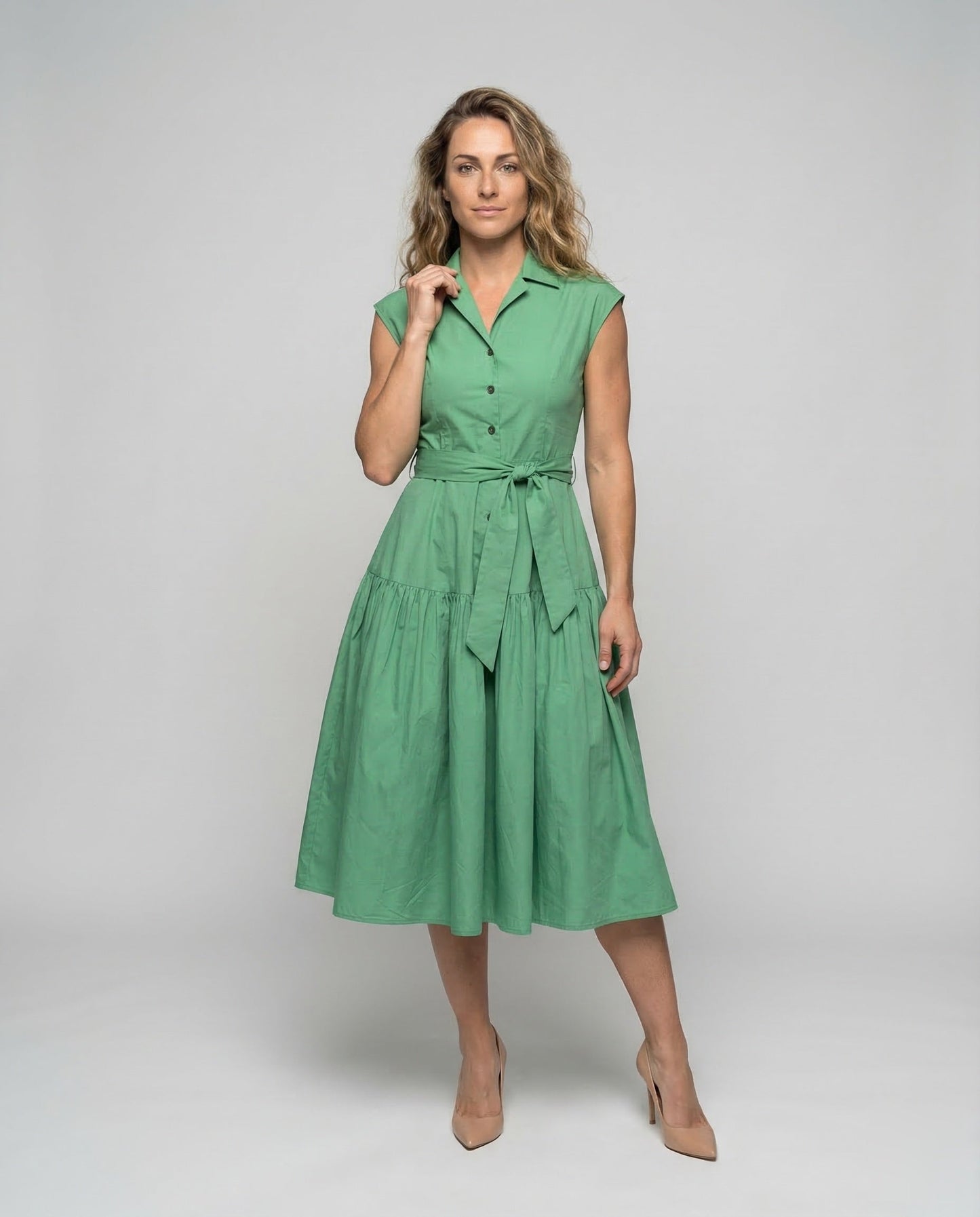 Damen Hemdkleid mit Stufenrock - Norvielle