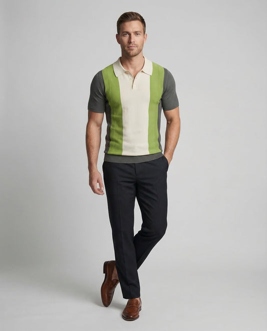 Herren Polo Kurzarm Strick - Norvielle