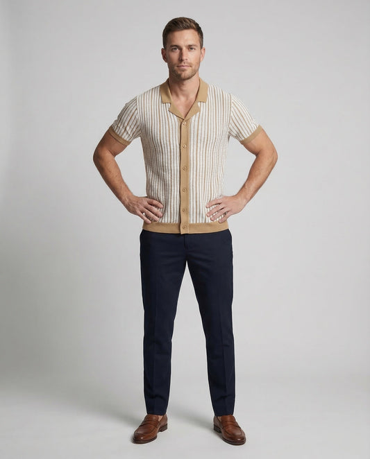 Herren Strickcardigan Kurzarm - Norvielle