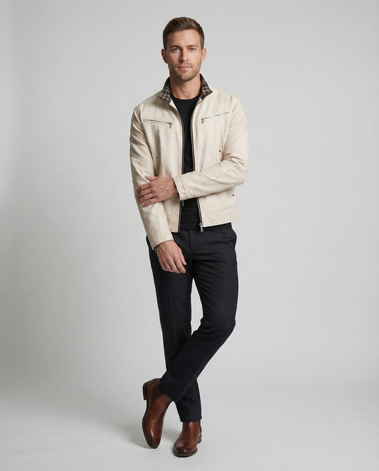 Herren Stehkragenjacke Canvas - Norvielle