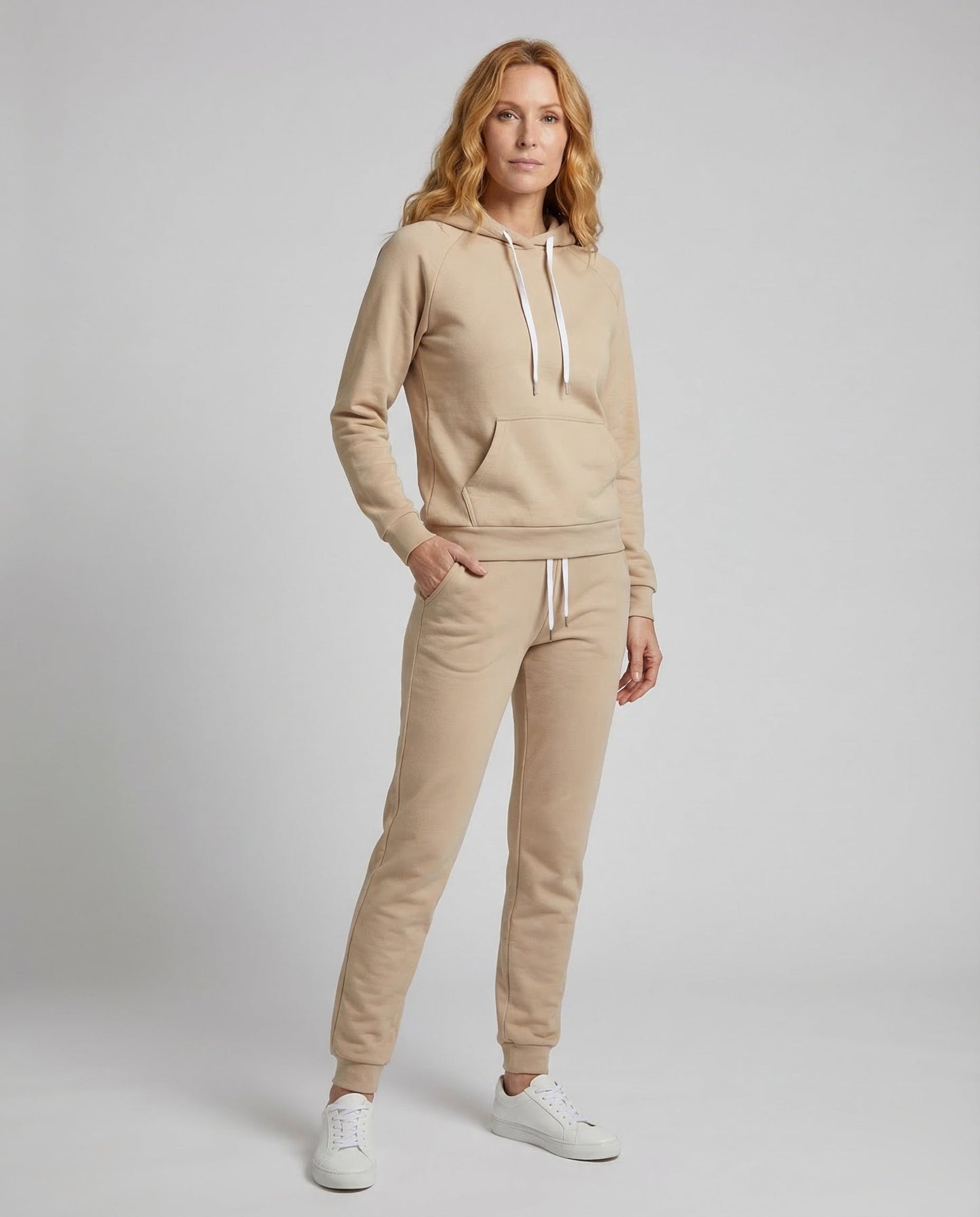 Damen Kapuzen-Sweatset Angerauter Stoff - Norvielle