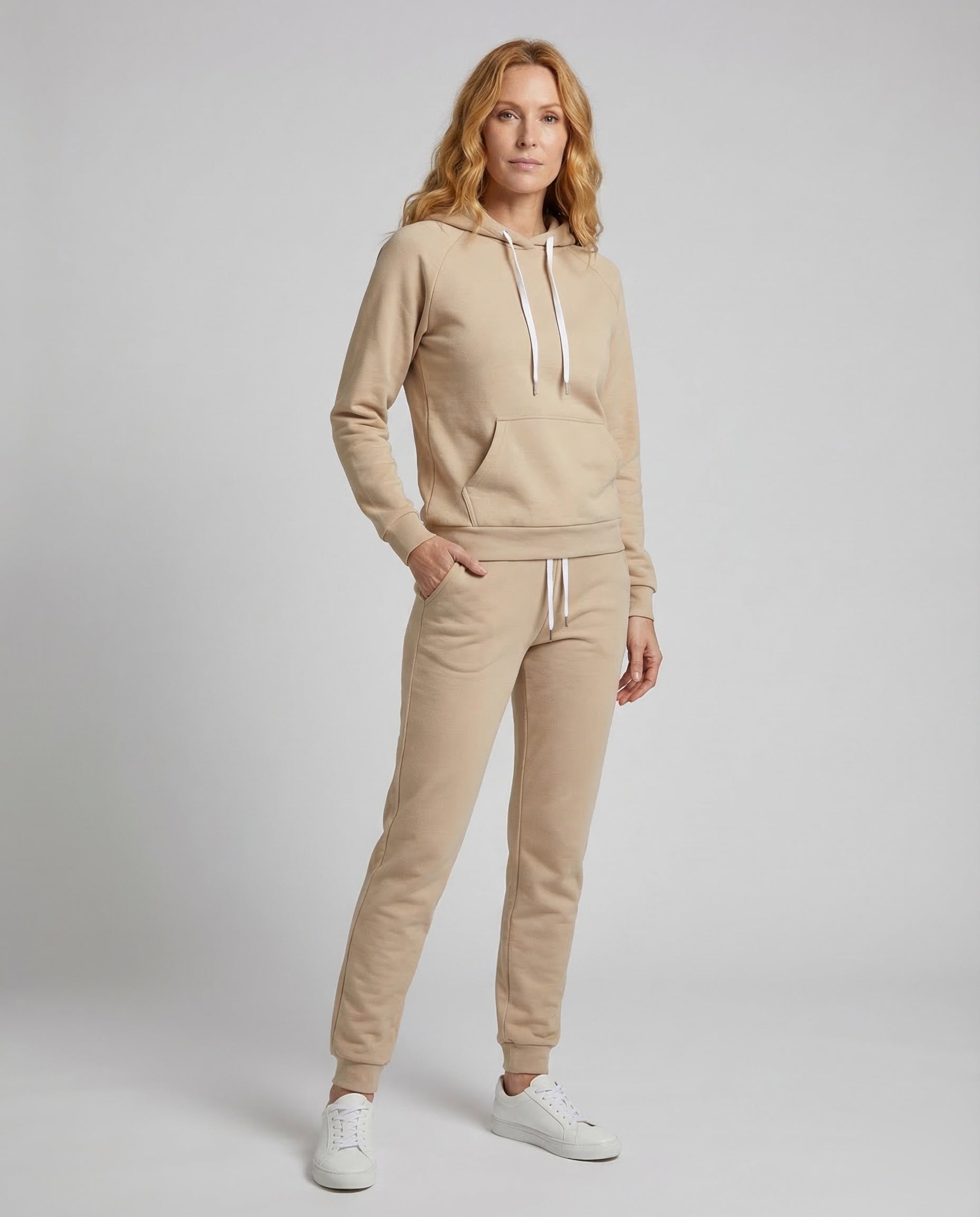 Damen Kapuzen-Sweatset Angerauter Stoff - Norvielle