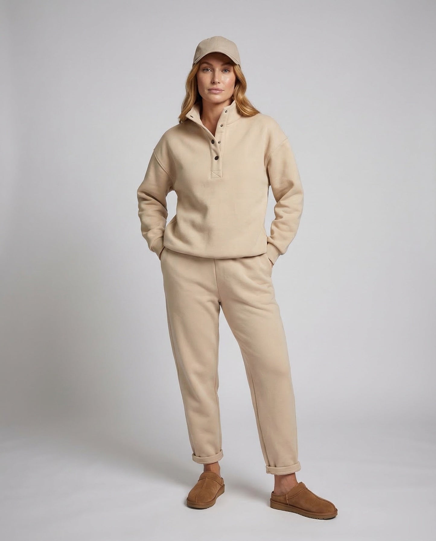 Damen Sweat-Set Stehkragen Relaxed Fit - Norvielle