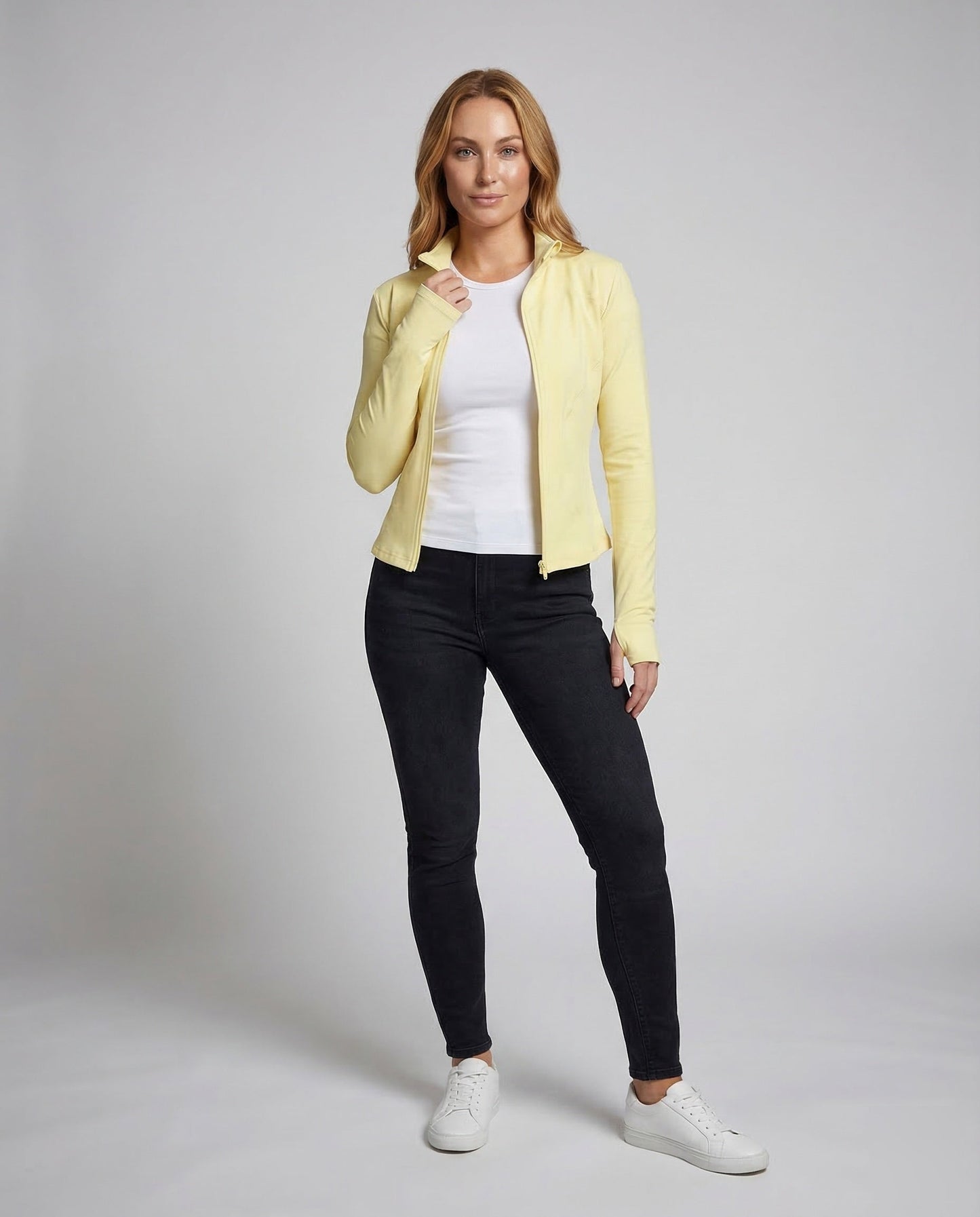 Damen Stretch-Sportjacke Figurbetonter Schnitt - Norvielle