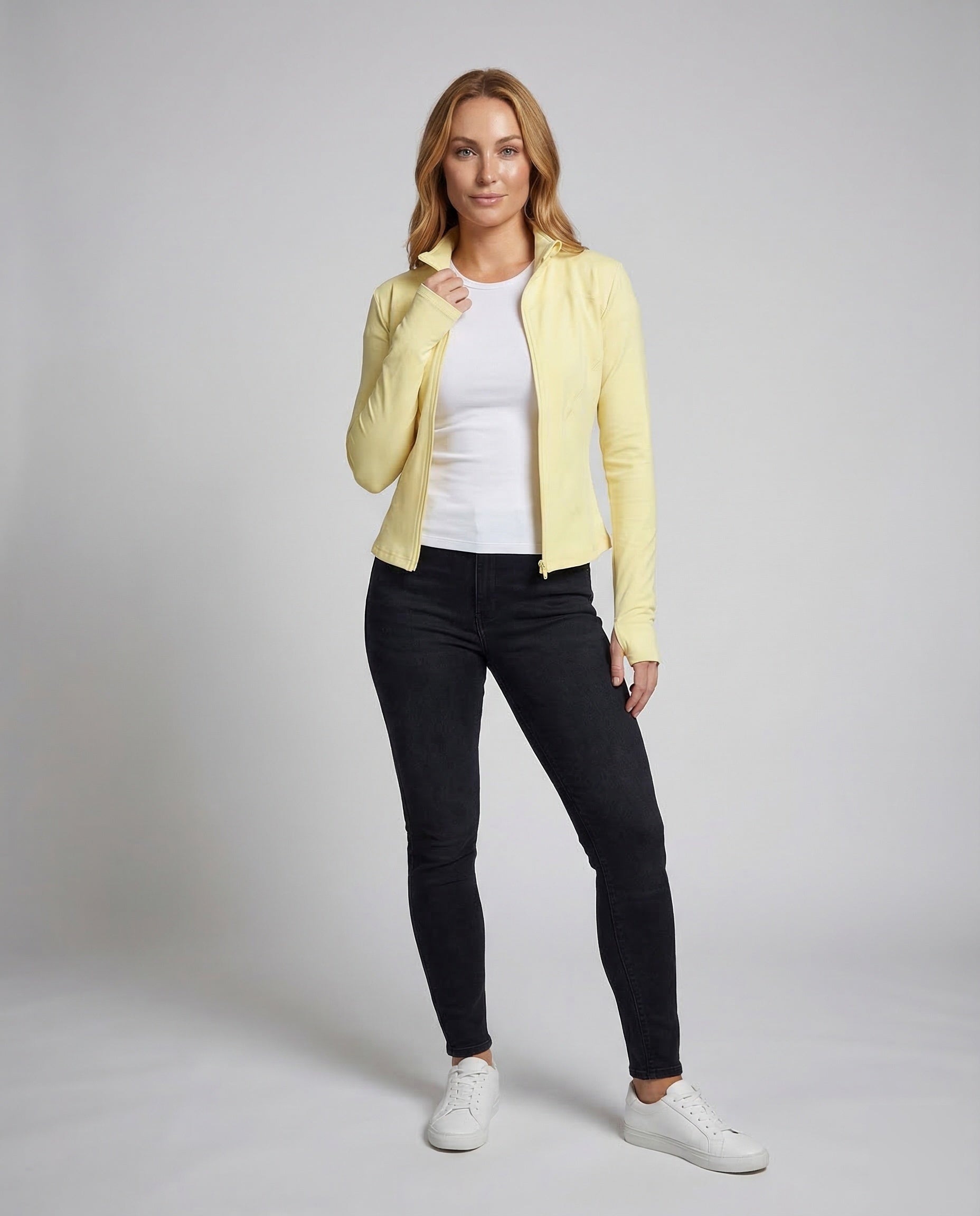 Damen Stretch-Sportjacke Figurbetonter Schnitt - Norvielle