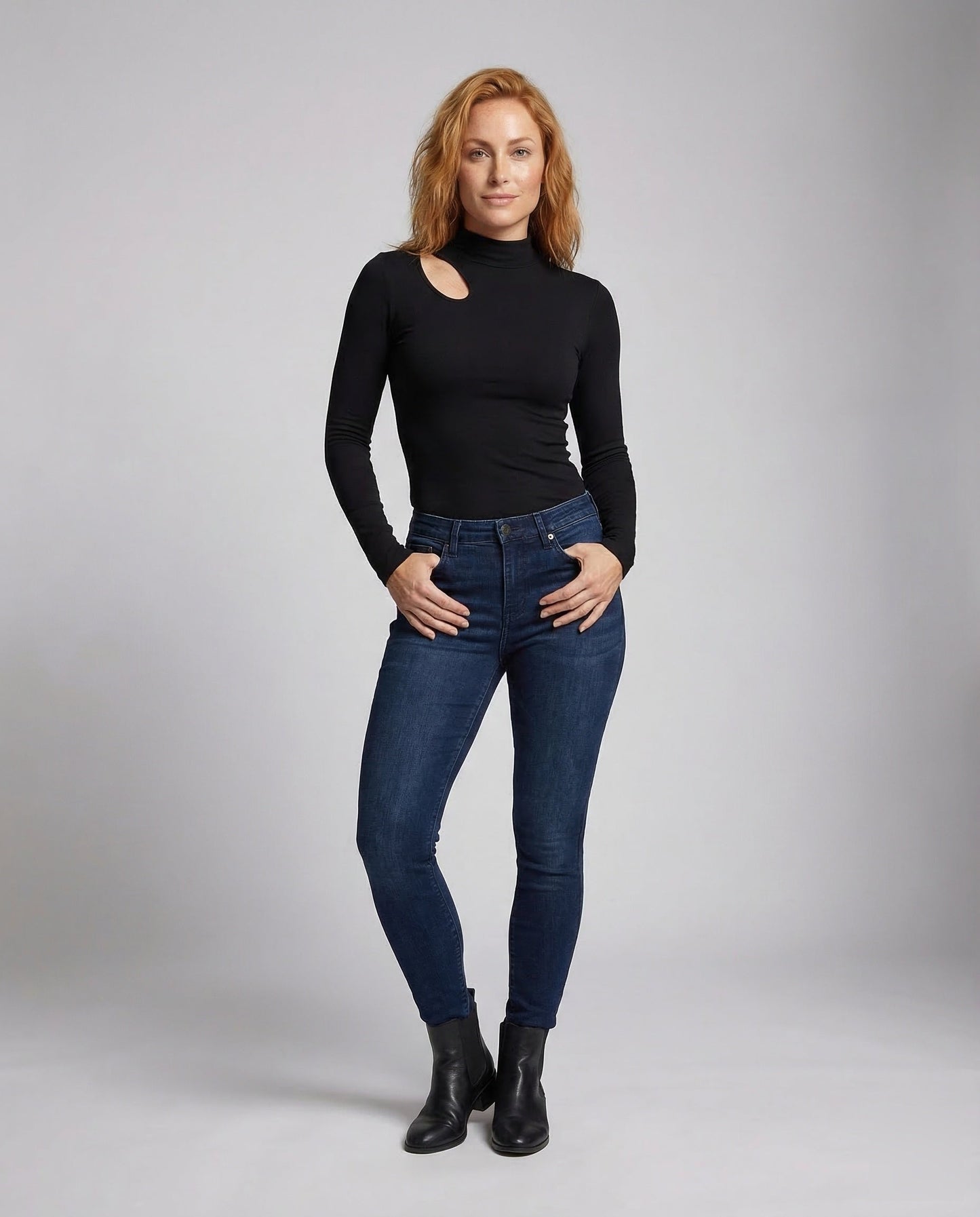 Damen Langarmshirt Asymmetrisch Mit Daumenloch - Norvielle