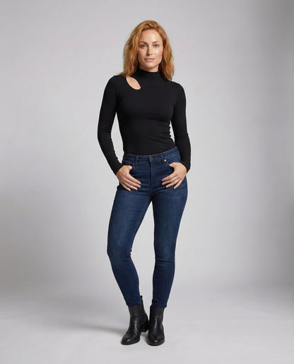 Damen Langarmshirt Asymmetrisch Mit Daumenloch - Norvielle