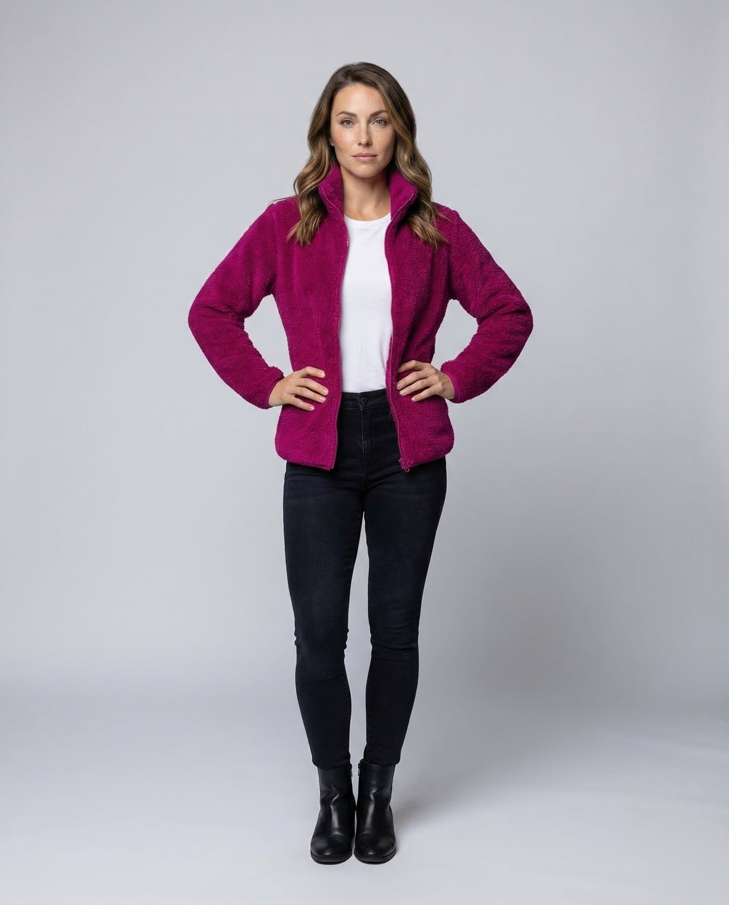Damen Plüschfleecejacke Flauschig - Norvielle