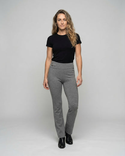 Damen Feinstrick Schlaghose mit Rippbund - Norvielle