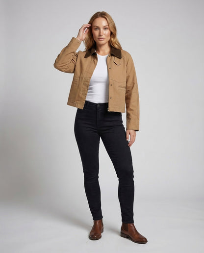 Damen Kurze Canvas-Workjacke Cordkragen wird zu:
Damen Kurze - Norvielle