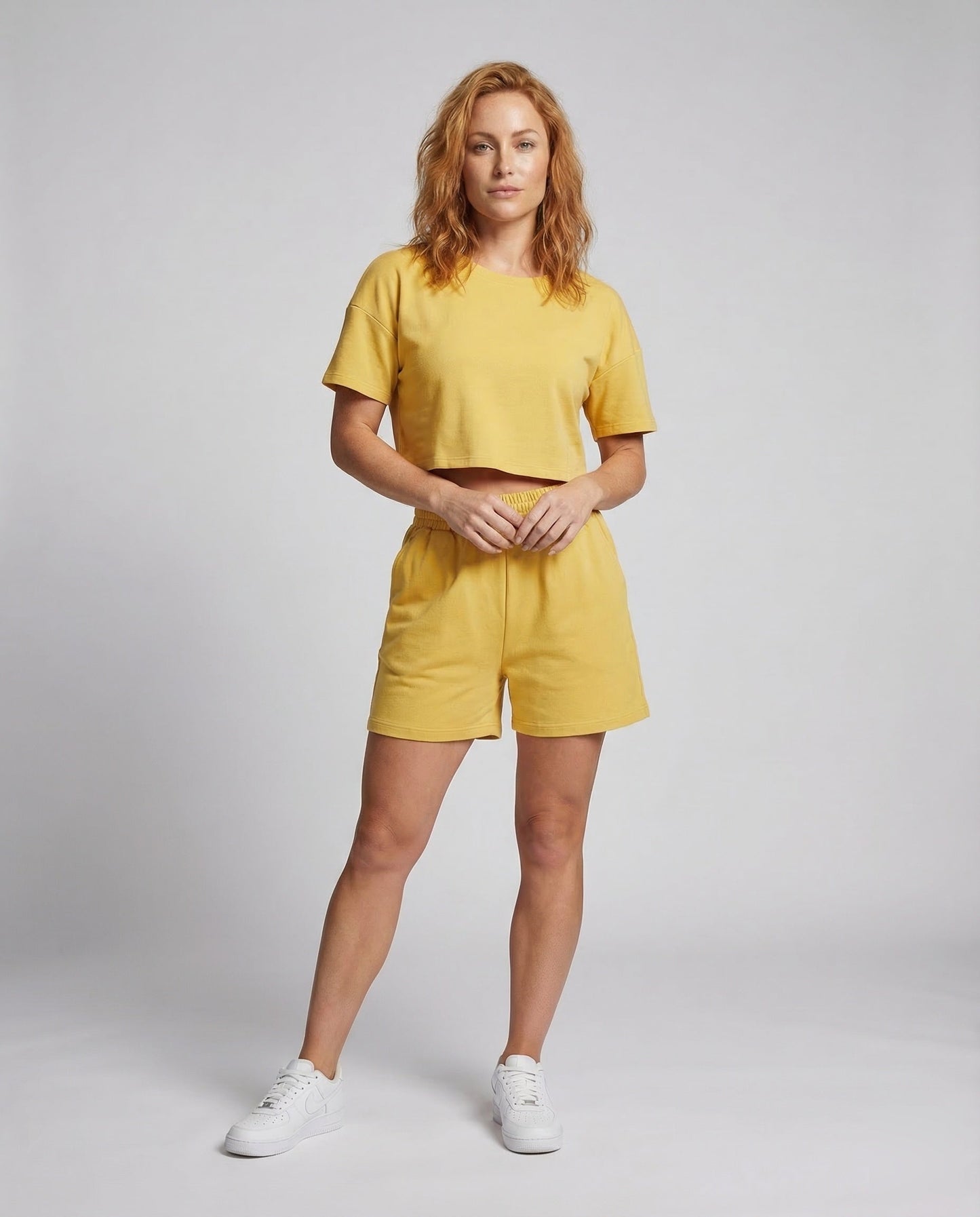 Damen Jersey-Set Kurzgeschnitten Komfortbund - Norvielle