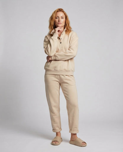 Damen Sweatset Hochkragen Kuschelig Weich - Norvielle