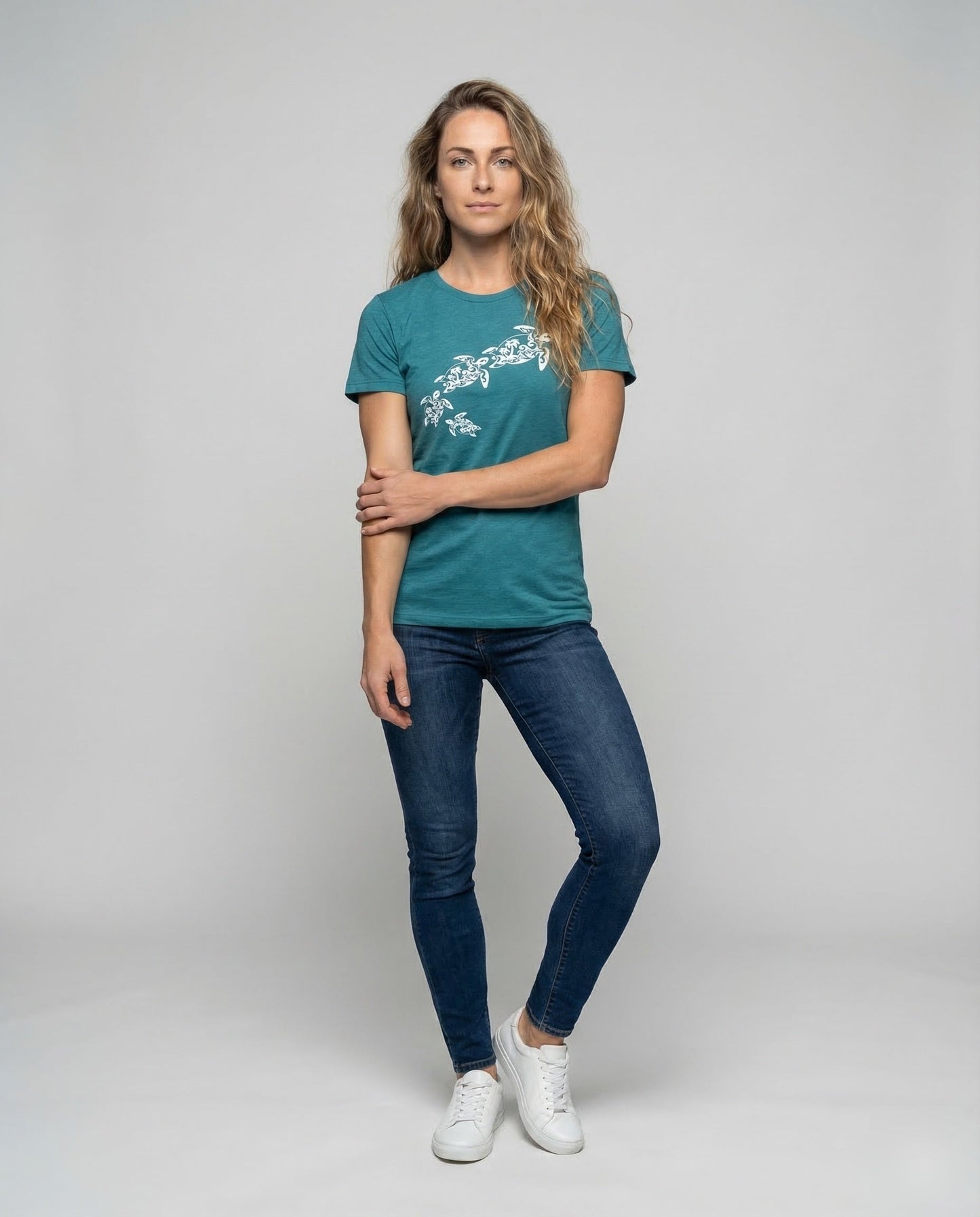 Damen Jersey-Shirt Schildkröten-Print - Norvielle