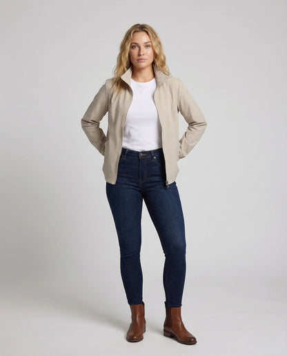 Damen Leichter Kurzblouson Stehkragen - Norvielle