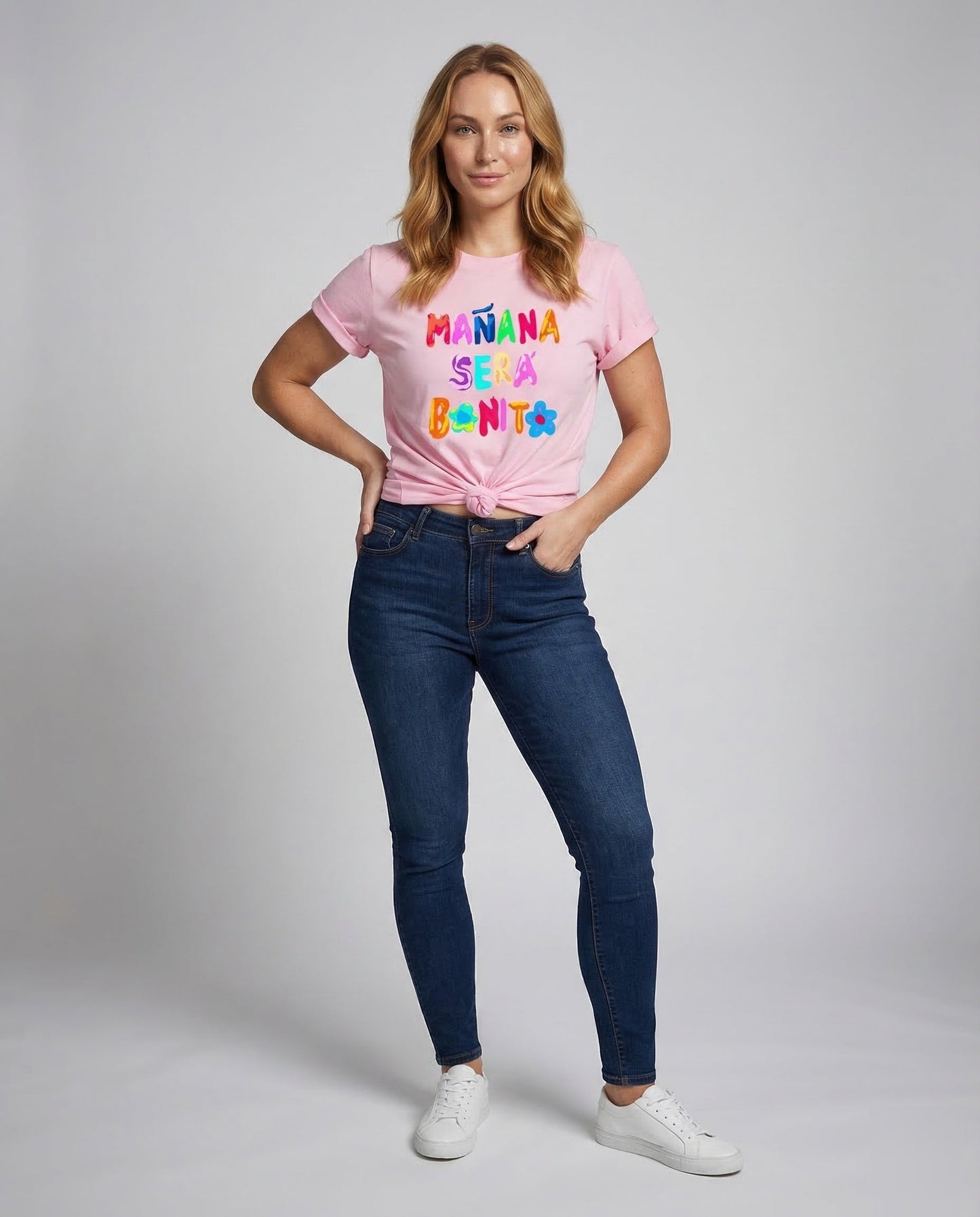 Damen T-Shirt Baumwolle Slogan-Print - Norvielle