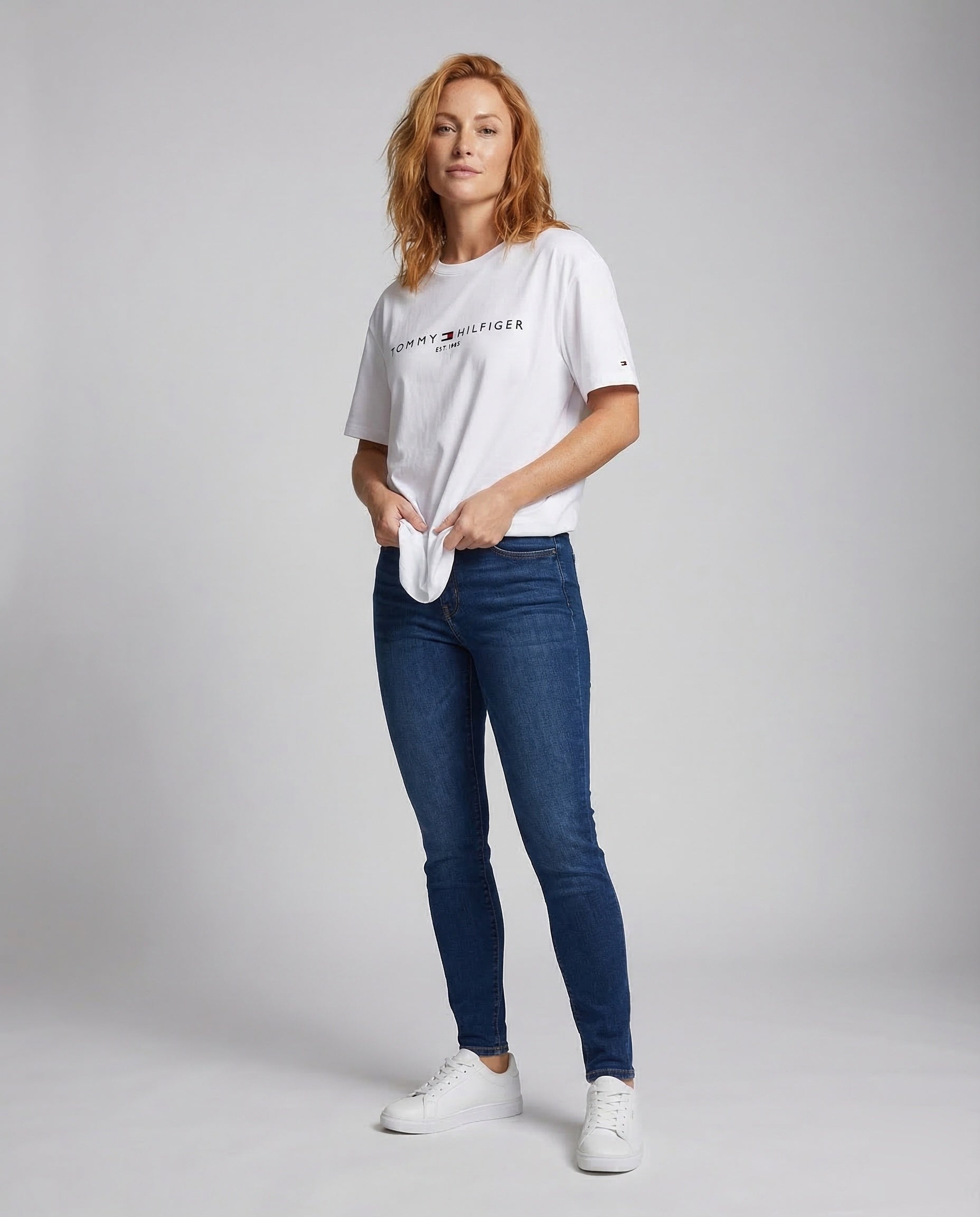 Damen Oversize Longline-Shirt mit Vorderdruck - Norvielle